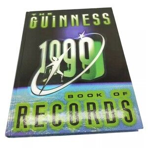 Vintage 1999 The Guinness Book Of Records Hardcover Big Book World Record 99